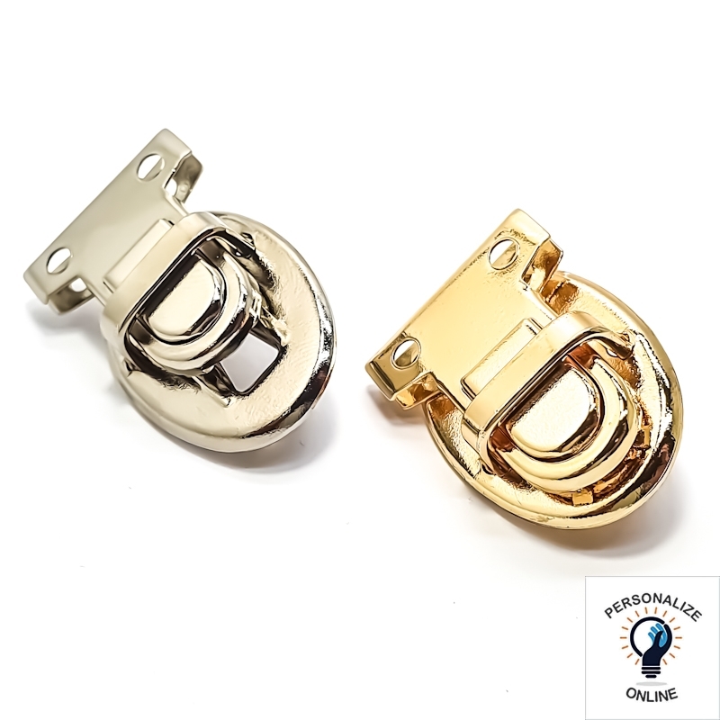 Fecho para cartonagem dourado e prata Fecho para cartonagem dourado