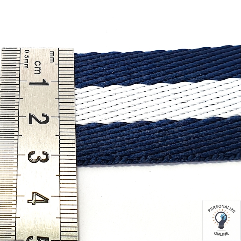 Alça Chic azul e branco Alça Chic azul e branco 1 metro