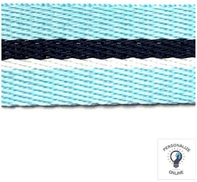 Alça chic Azul bebe azul escuro e branco 30 mm 04 metros