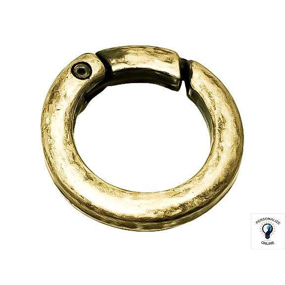 Argola articulada várias cores (3) Argola articulada mosquetão mm ouro velho